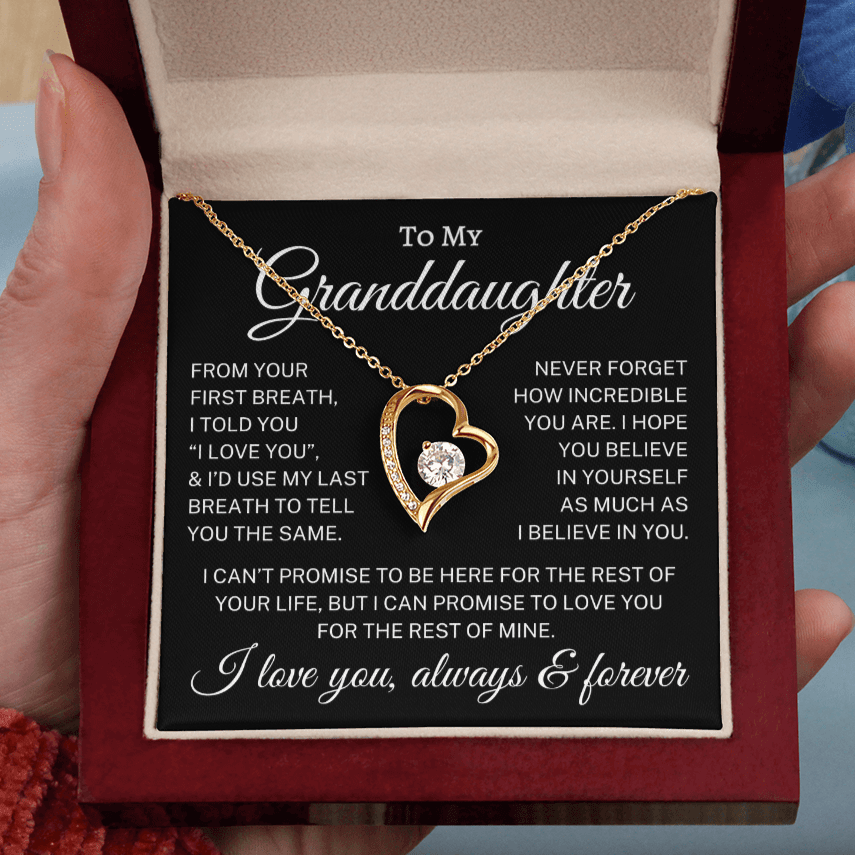 Gift for Granddaughter "“From Your First Breath” | Forever Love Necklace