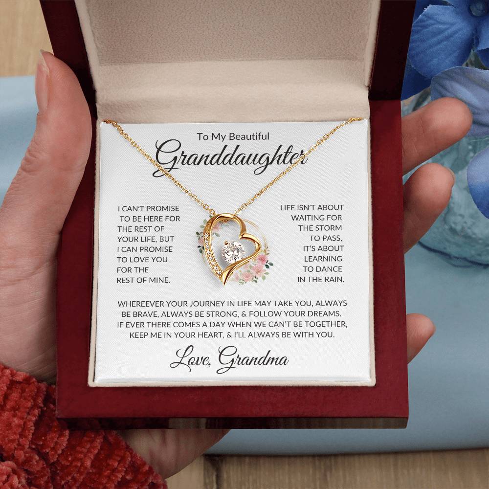 Granddaughter Love Grandma "Keep Me In Your Heart" | Forever Love Necklace