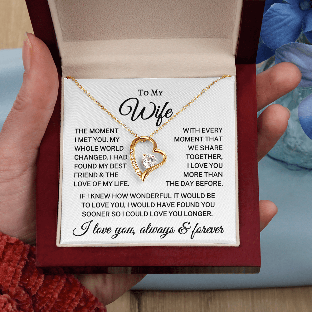 Gift for Wife "More Than The Day Before" | Forever Love Necklace
