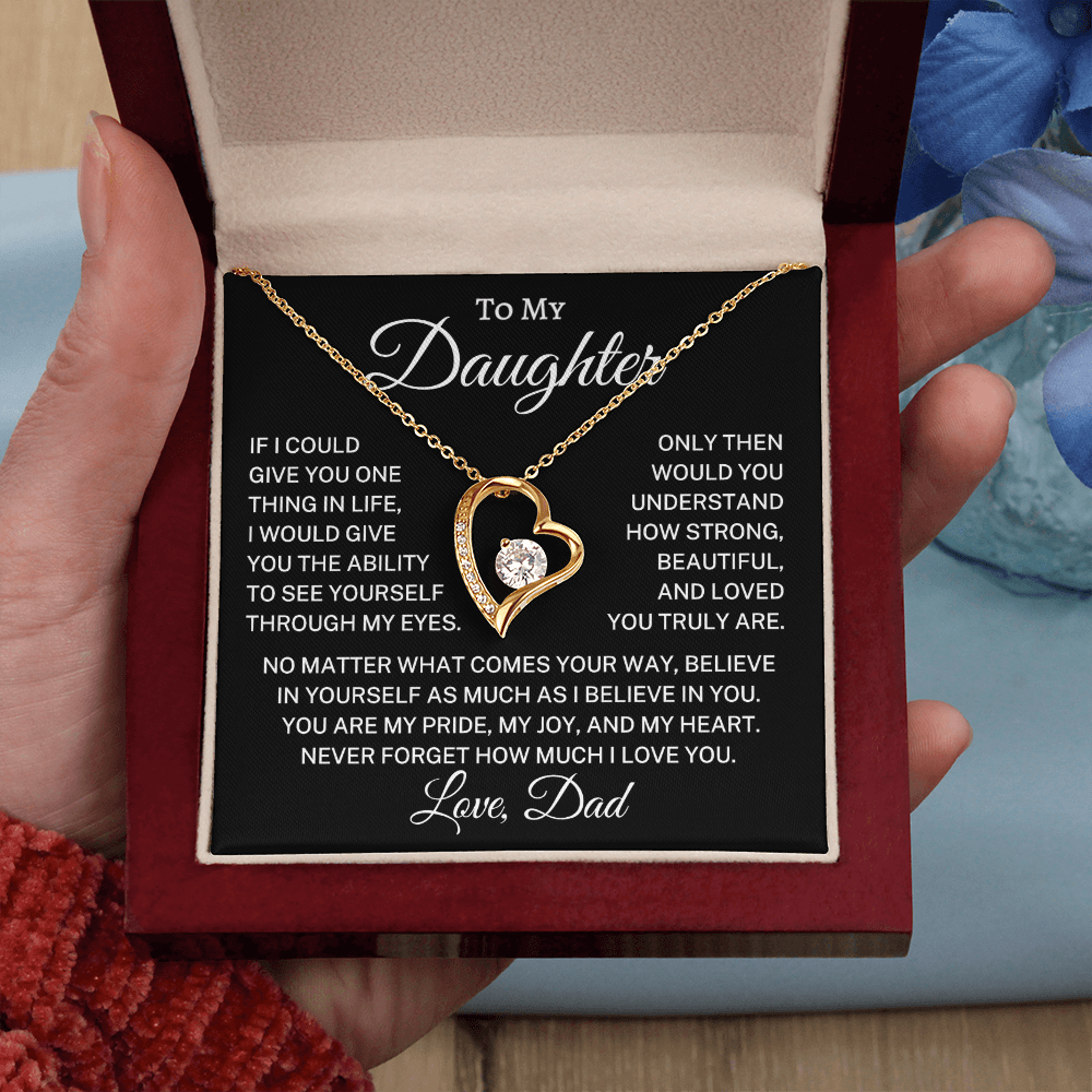 Gift for Daughter From Dad "My Heart" | Forever Love Necklace