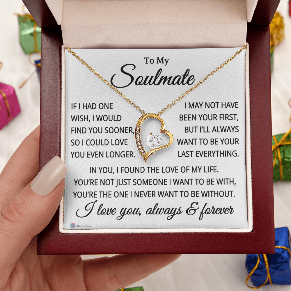 Gift for Soulmate "I Want To Be With" | Forever Love Necklace