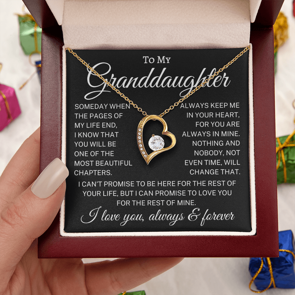 Gift for Granddaughter "Promise To Love You" | Forever Love Necklace