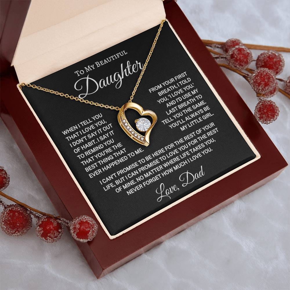 Daughter Love Dad "You're the Best Thing" | Forever Love Necklace