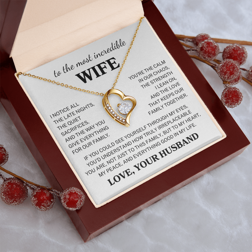 Wife " Most Incredible Wife" | Forever Love Necklace