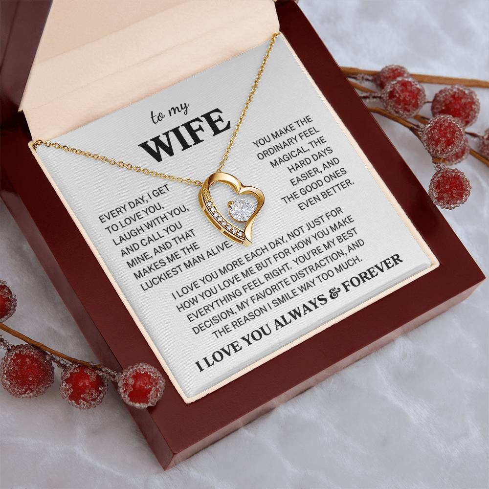 Wife "Luckiest Man Alive" | Forever Love Necklace