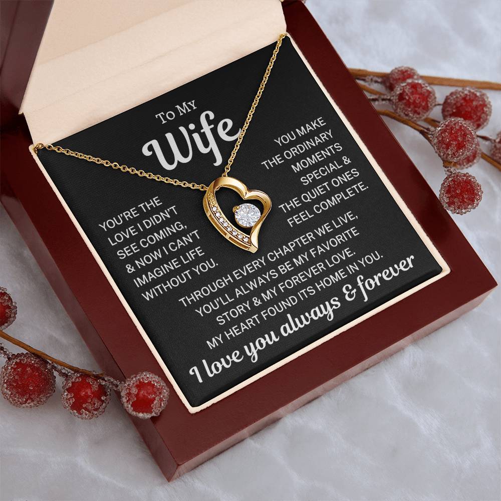 Gift for Wife "Can't Imagine Life Without You" | Forever Love Necklace