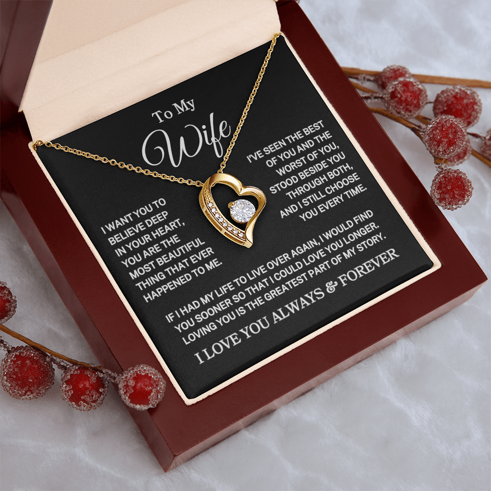 Wife "Most Beautiful Thing" | Forever Love Necklace