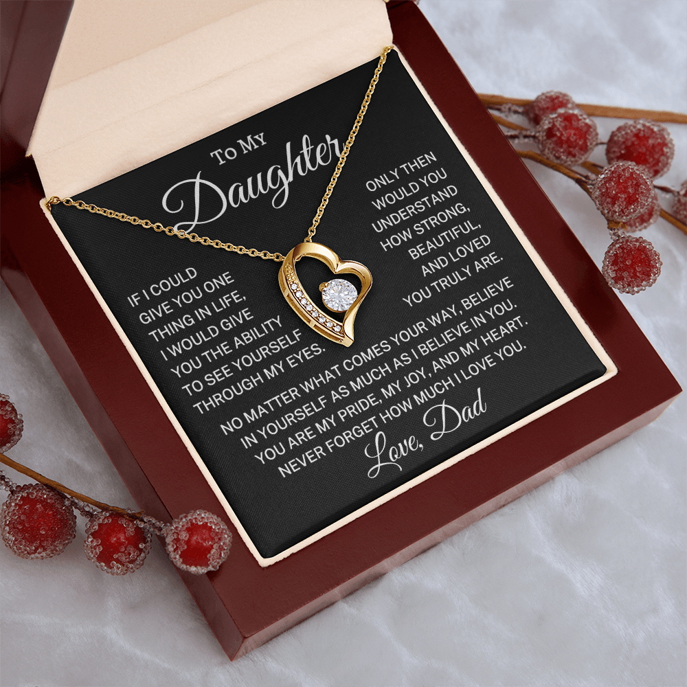 Gift for Daughter From Dad "My Heart" | Forever Love Necklace