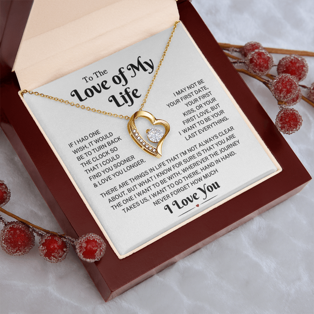 Love Of My Life "Never Forget" | Forever Heart Necklace