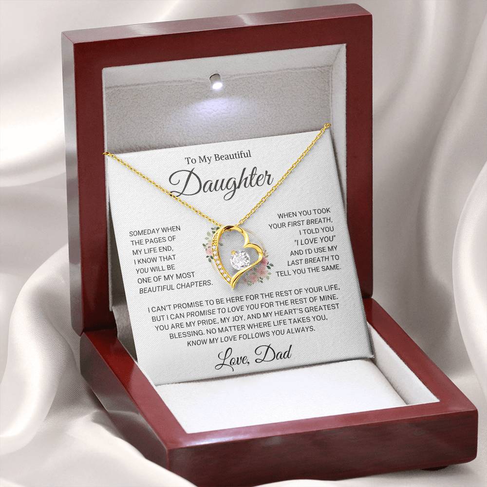 Daughter Love Dad "Your First Breath" | Forever Love Necklace