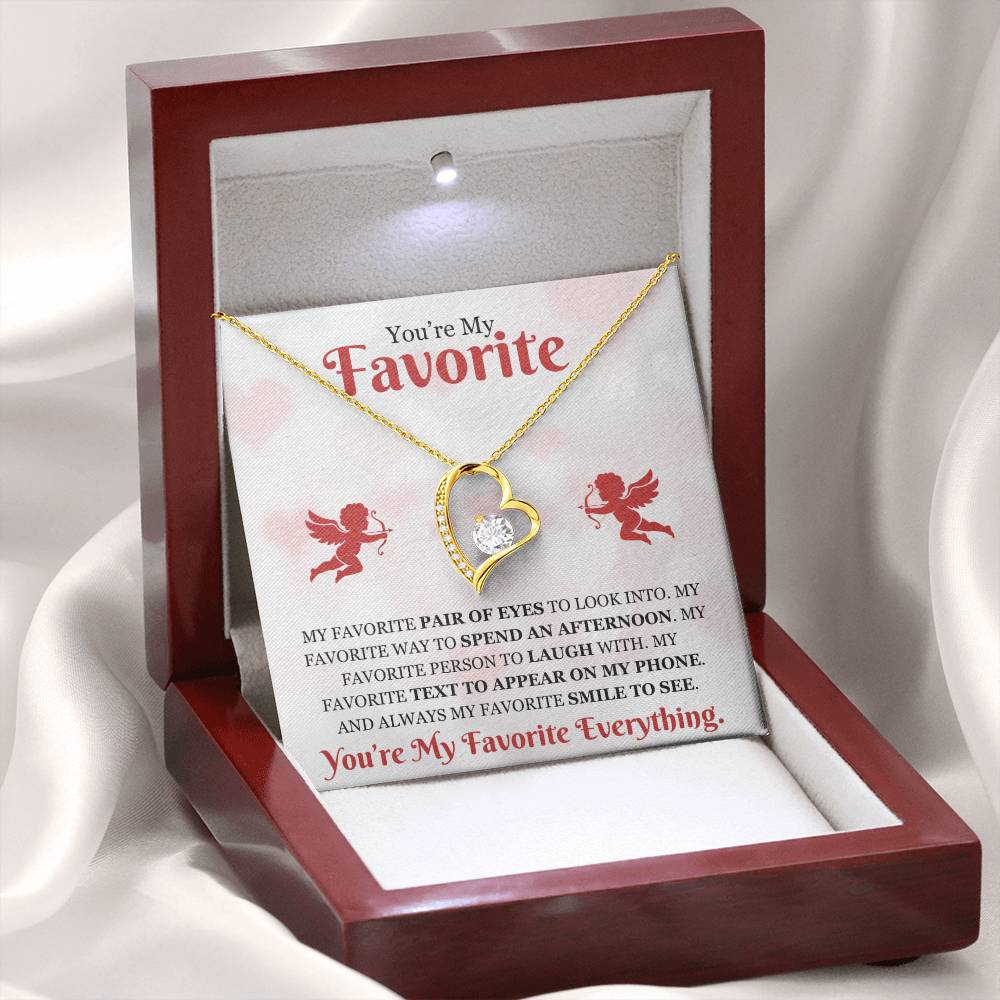 Favorite 'My Favorite Everything" | Forever Love Necklace - 18k Yellow Gold Finish / Luxury Box Shoptopia Jewelry