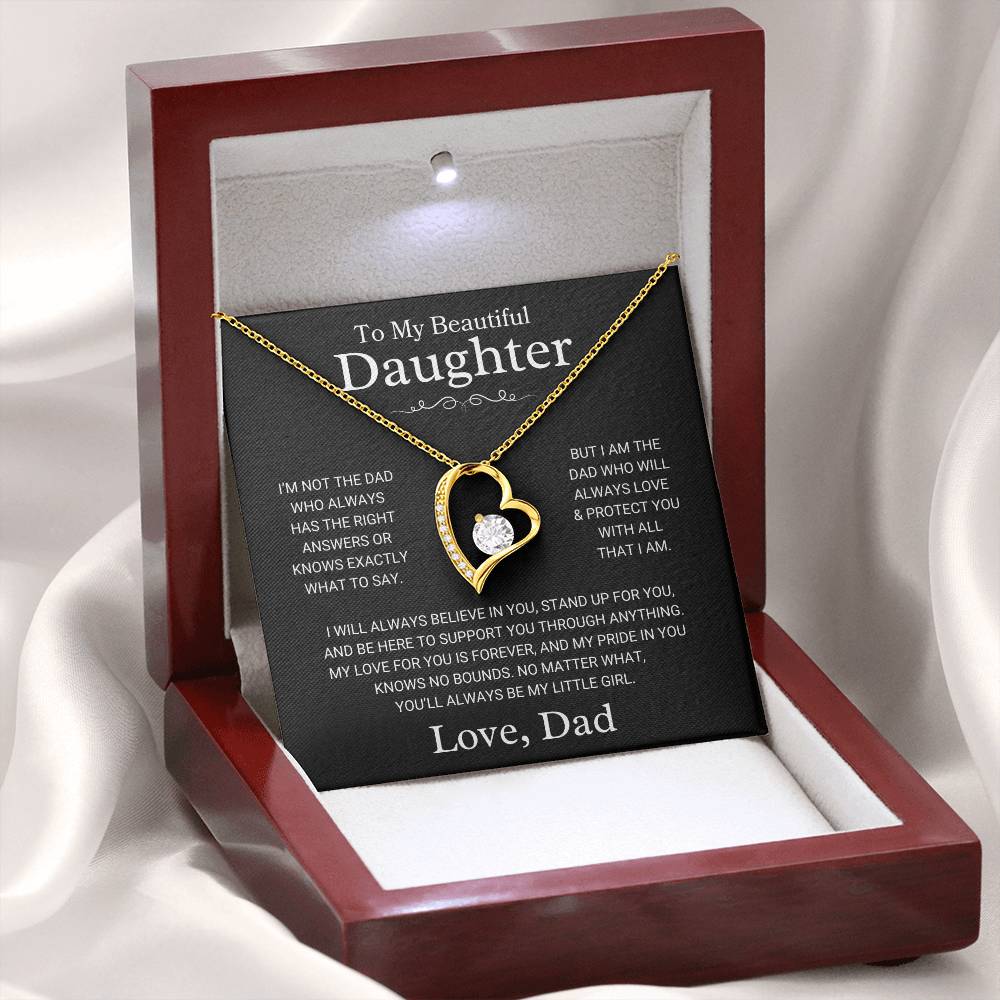 Daughter Love Dad "Always Be My Little Girl" | Forever Love Necklace