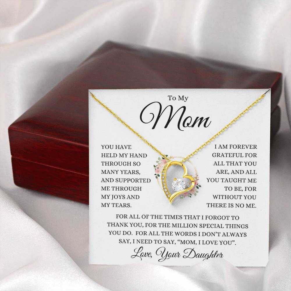 Mom "Million Special Things" with Personalized Sign Off | Forever Heart Necklace
