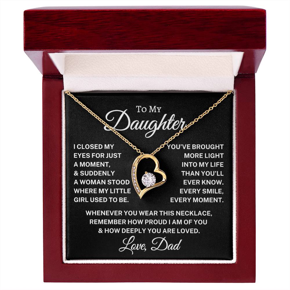 Gift for Daughter Love Dad "Every Smile" | Forever Love Necklace