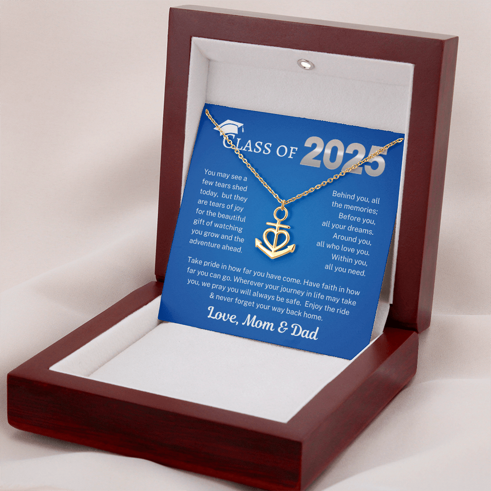 Minnetonka Class of 2025, Love Mom & Dad | Anchor Pendant Necklace