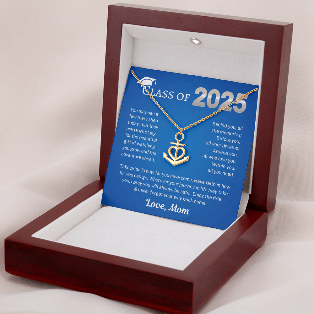 Minnetonka Class of 2025, Love Mom | Anchor Pendant Necklace