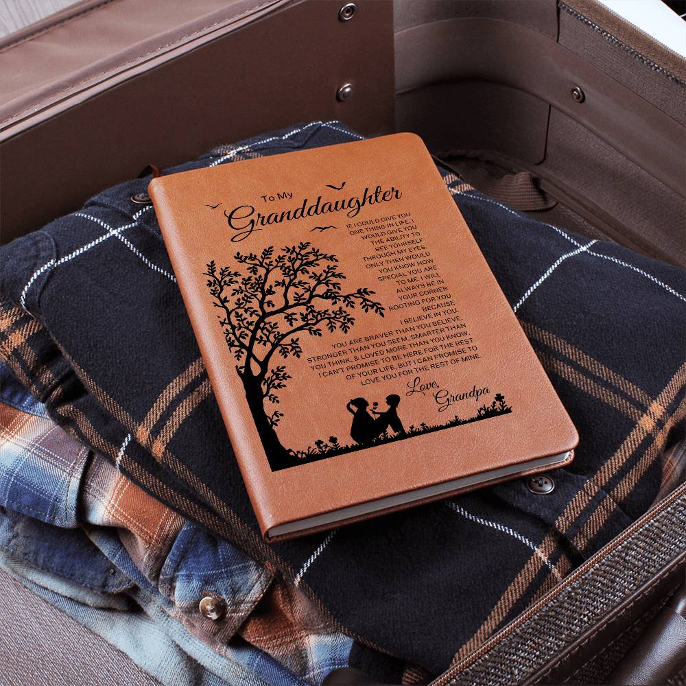 Granddaughter Love Grandpa | Leather Journal