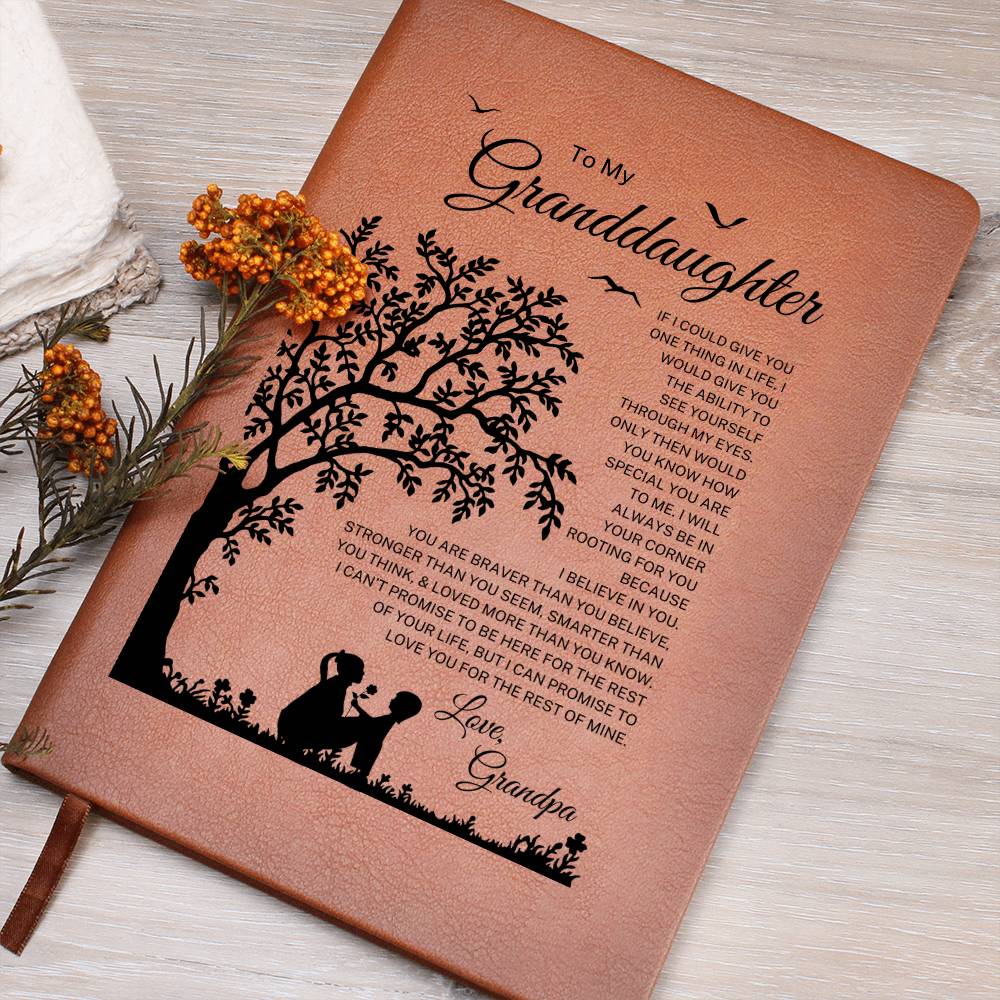 Granddaughter Love Grandpa | Leather Journal