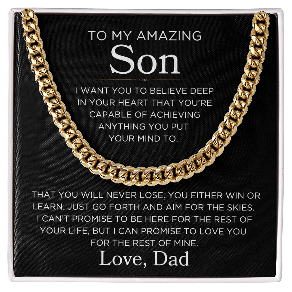Son Love Dad "Believe Deep In Your Heart" | Cuban Link Chain