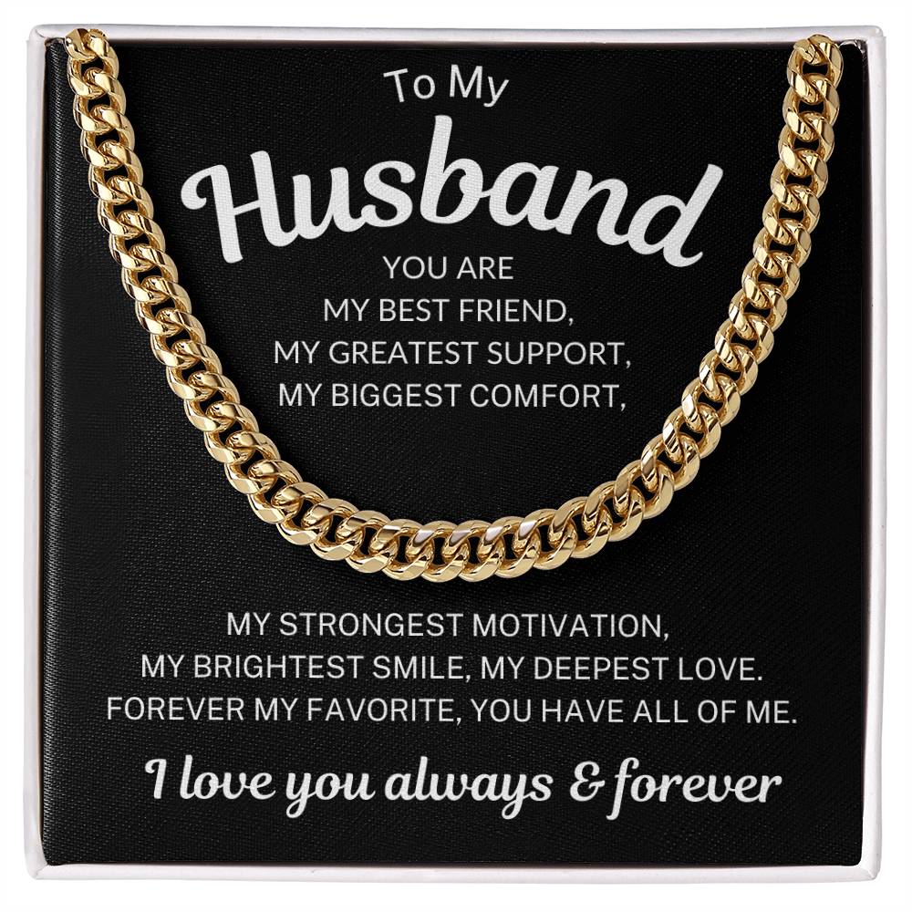 Husband Love Wife "My Deepest Love" | Cuban Chain Necklace