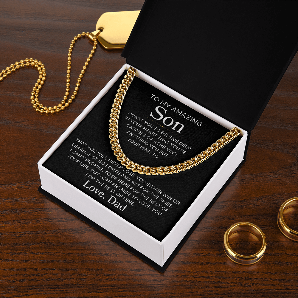 Son Love Dad "Believe Deep In Your Heart" | Cuban Link Chain