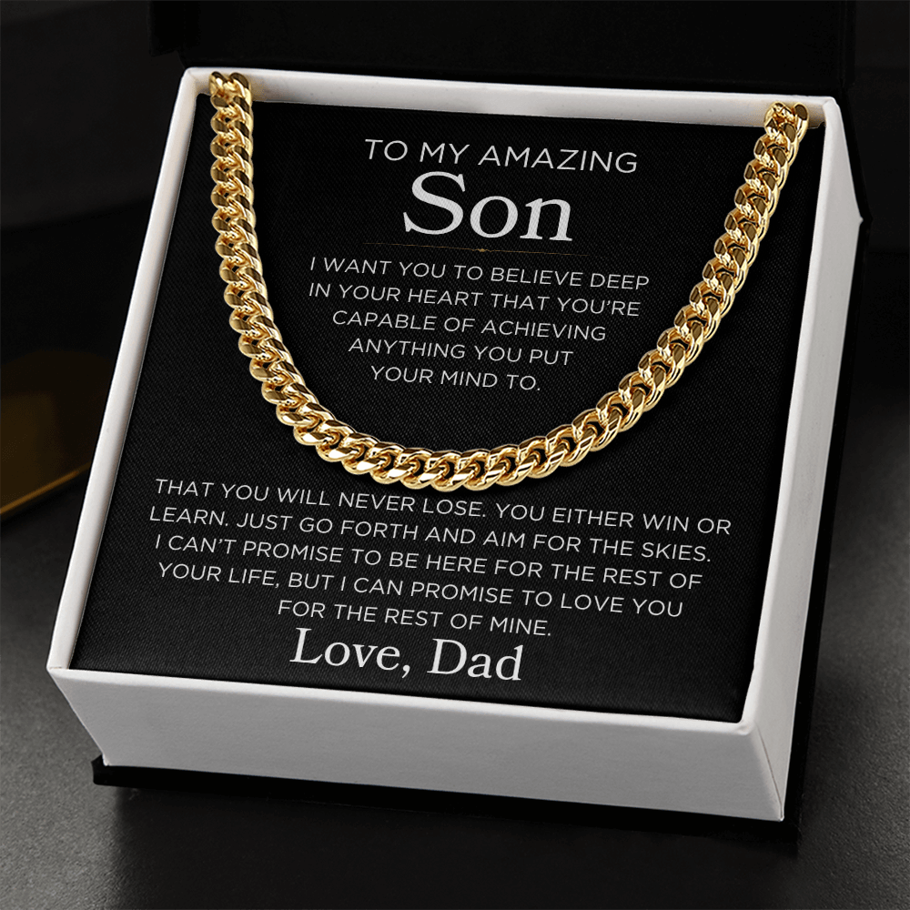 Son Love Dad "Believe Deep In Your Heart" | Cuban Link Chain