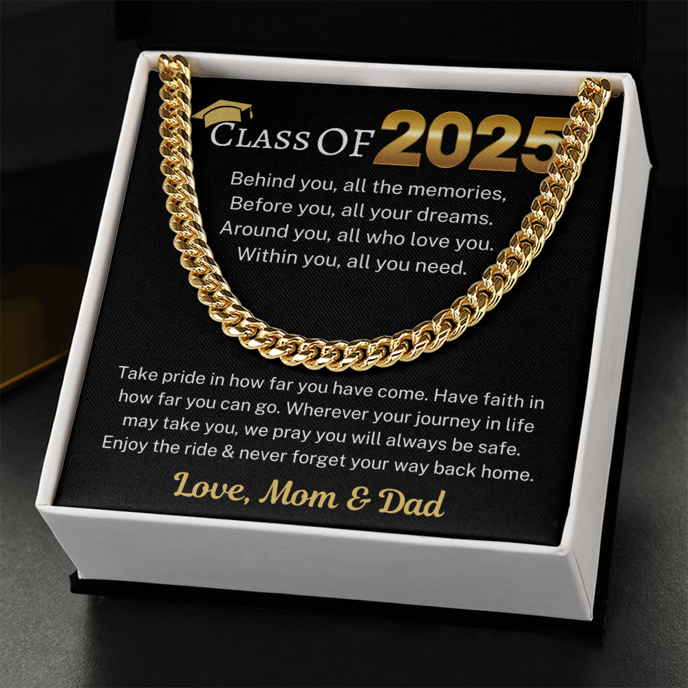 Class of 2025, Love Mom & Dad | Cuban Link Chain