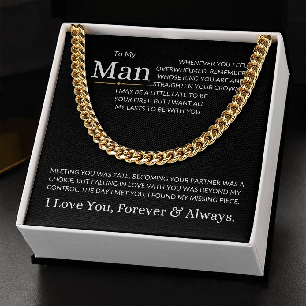 To My Man | Cuban Link Necklace - Shoptopia Jewelry