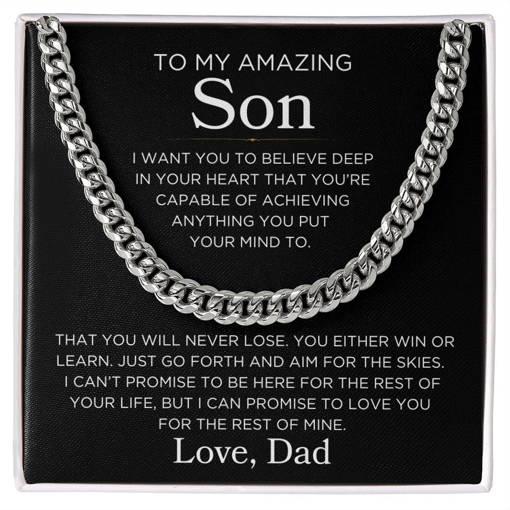 Son Love Dad "Believe Deep In Your Heart" | Cuban Link Chain