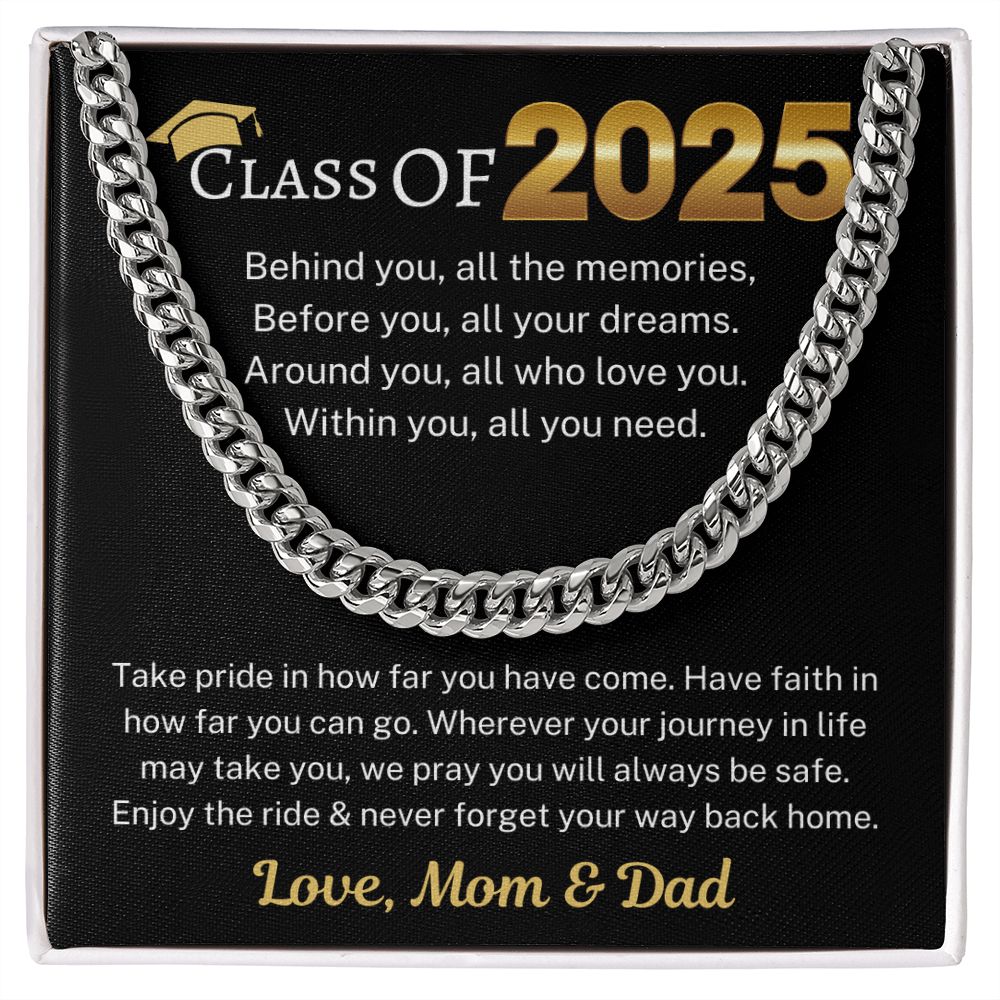 Class of 2025, Love Mom & Dad | Cuban Link Chain