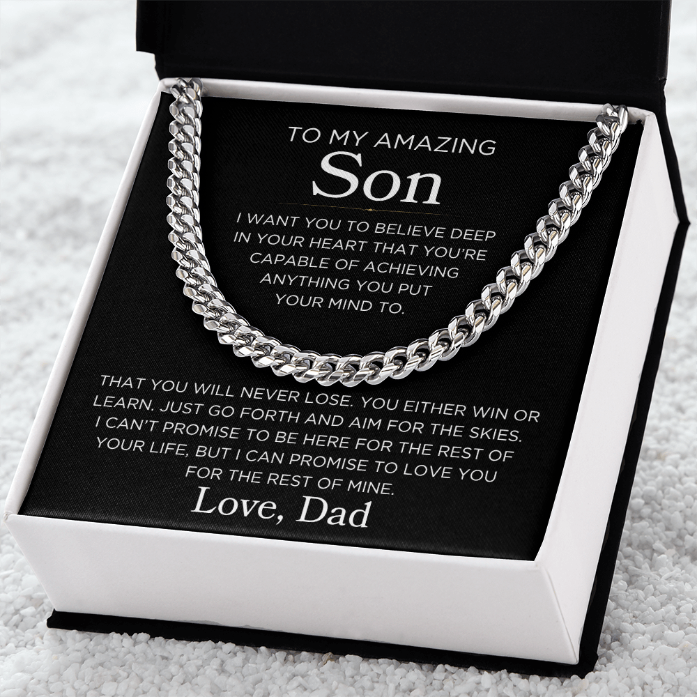 Son Love Dad "Believe Deep In Your Heart" | Cuban Link Chain