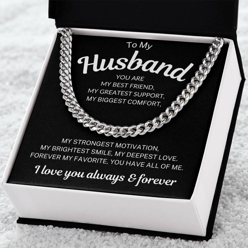 Husband Love Wife "My Deepest Love" | Cuban Chain Necklace