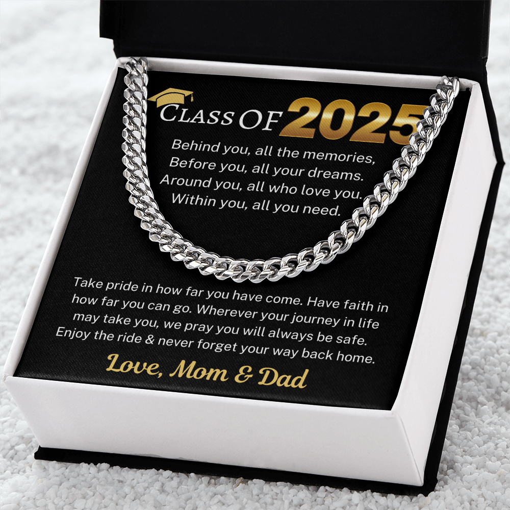 Class of 2025, Love Mom & Dad | Cuban Link Chain