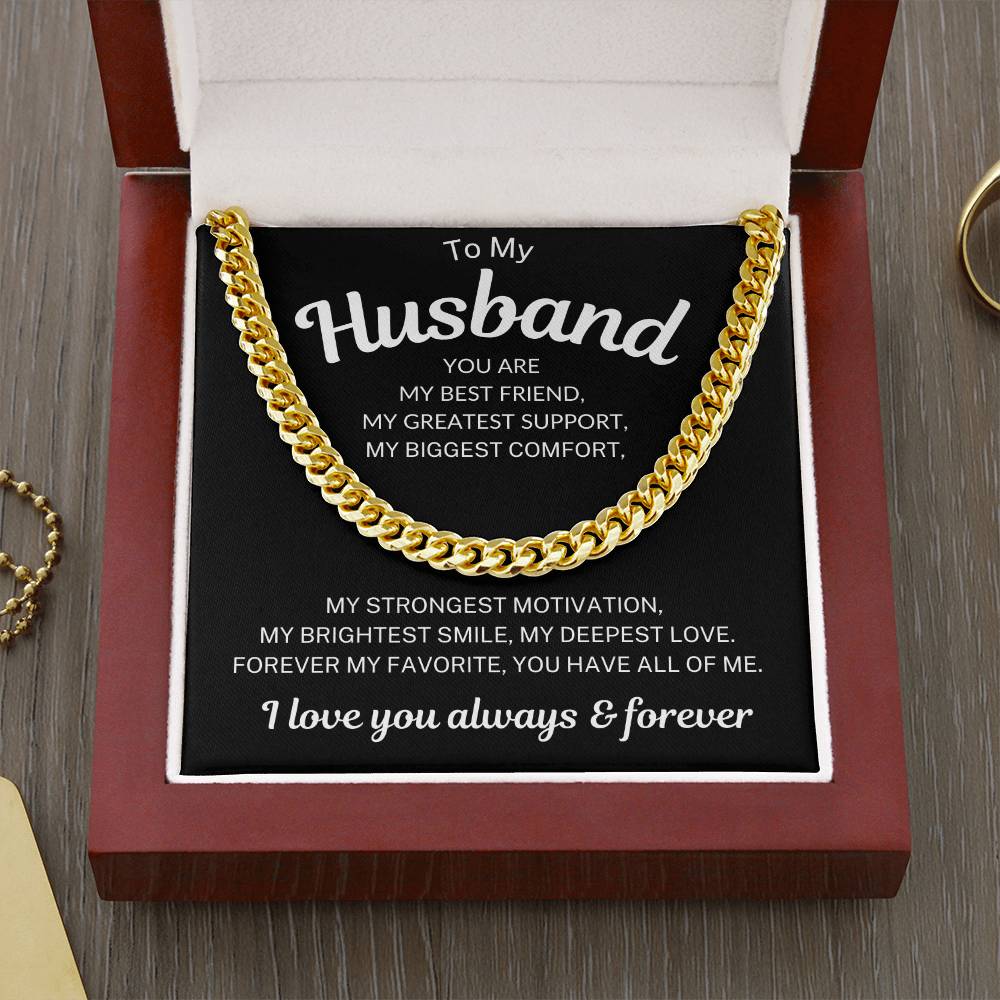 Husband Love Wife "My Deepest Love" | Cuban Chain Necklace