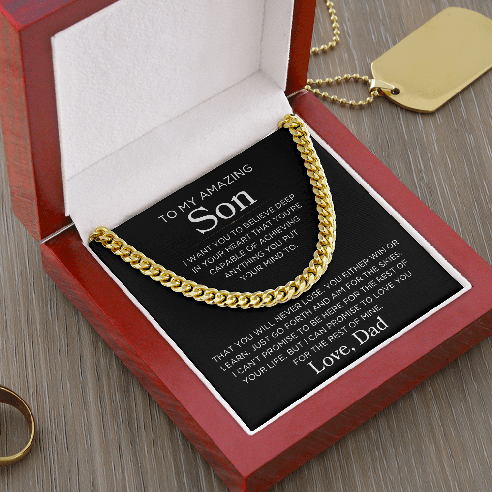 Son Love Dad "Believe Deep In Your Heart" | Cuban Link Chain