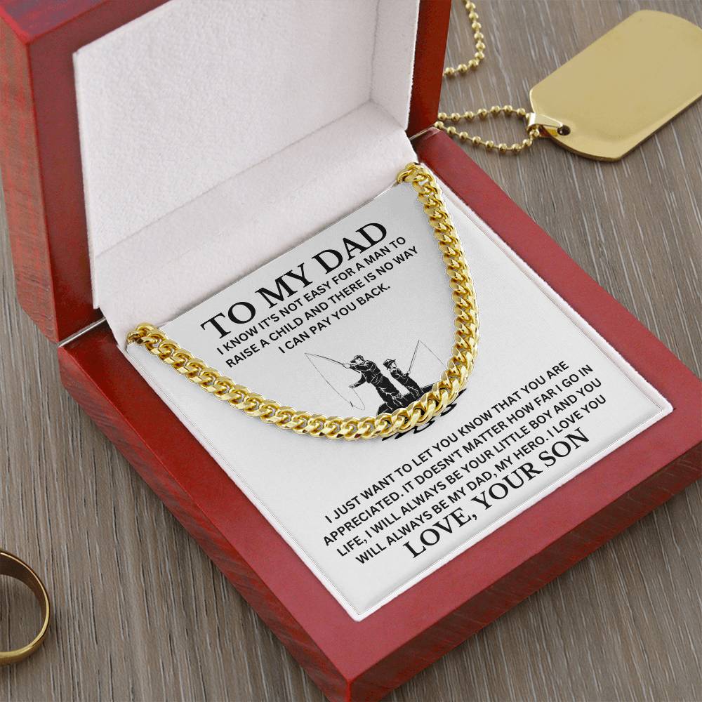 Dad Love Son "Fishermen" | Cuban Link Chain