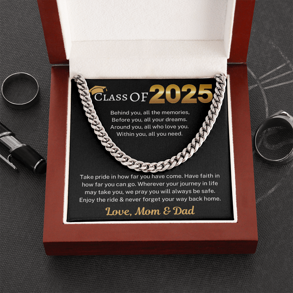 Class of 2025, Love Mom & Dad | Cuban Link Chain