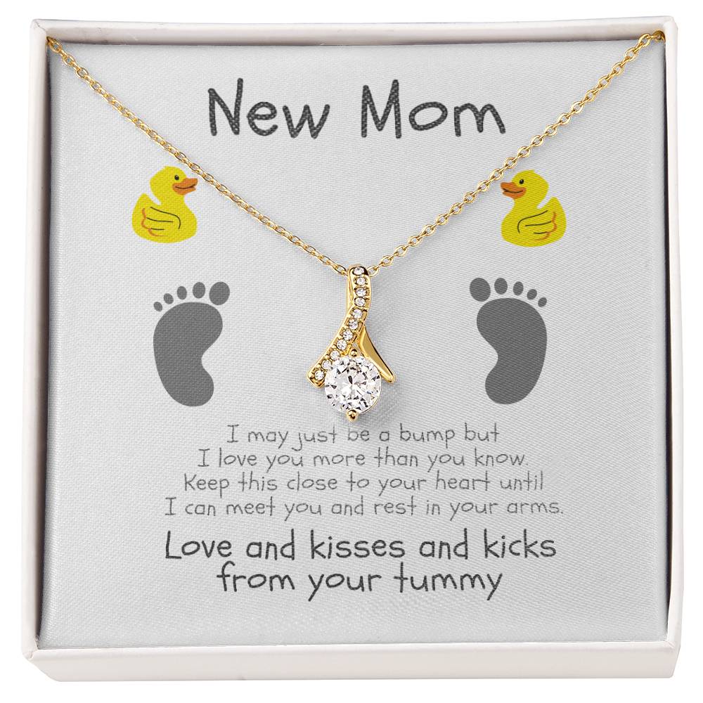 New Mom "Love and Kisses and Kicks" | Alluring Beauty Necklace