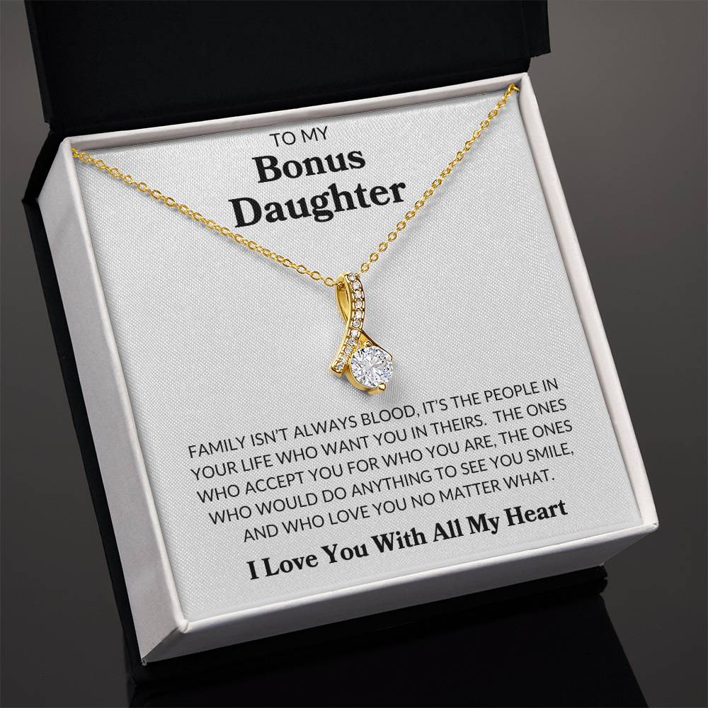 To My Bonus Daughter | Alluring Beauty Necklace - Shoptopia Jewelry
