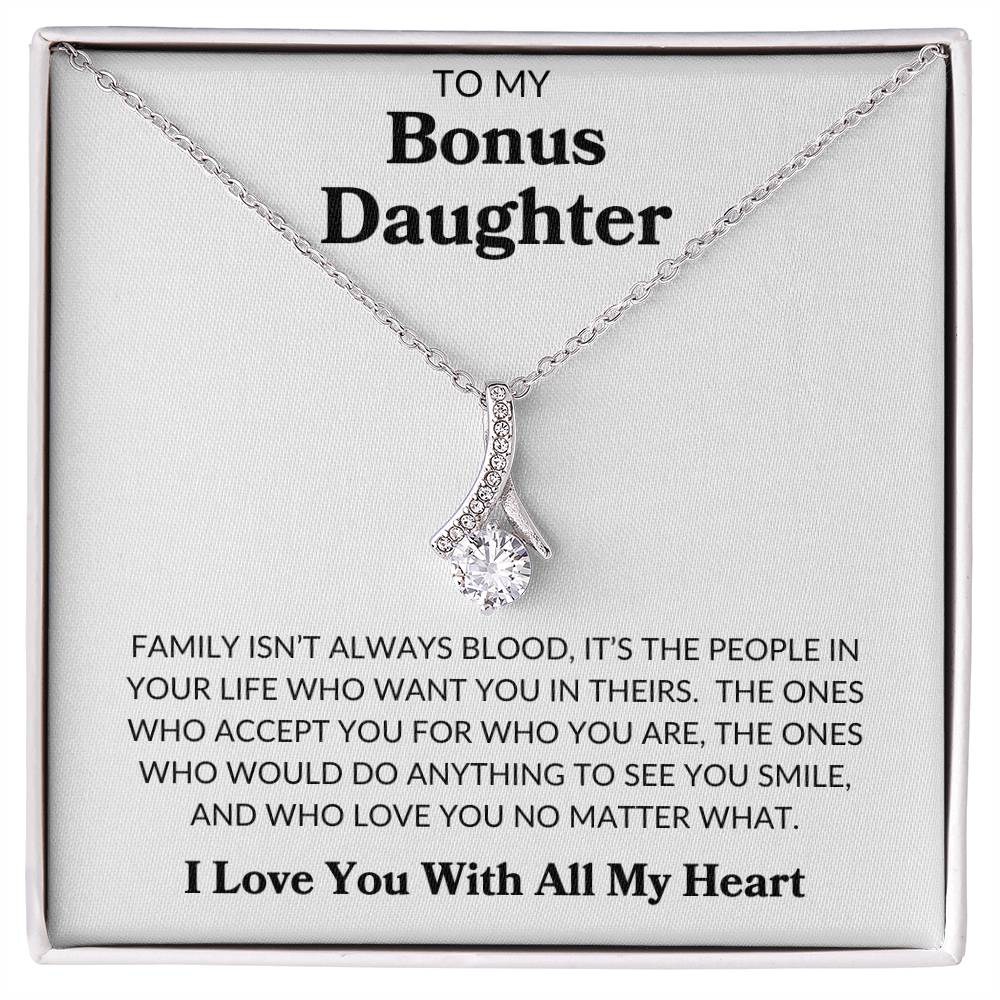 To My Bonus Daughter | Alluring Beauty Necklace - Shoptopia Jewelry