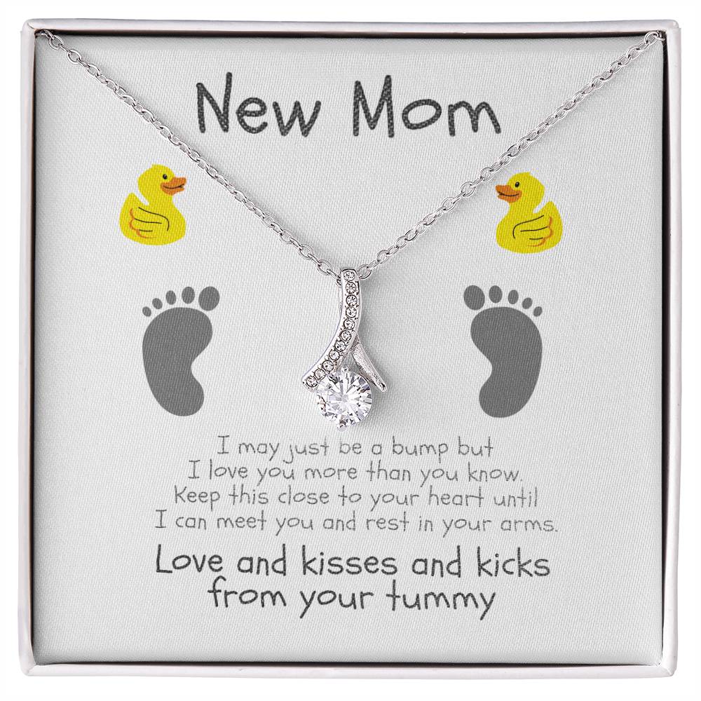 New Mom "Love and Kisses and Kicks" | Alluring Beauty Necklace