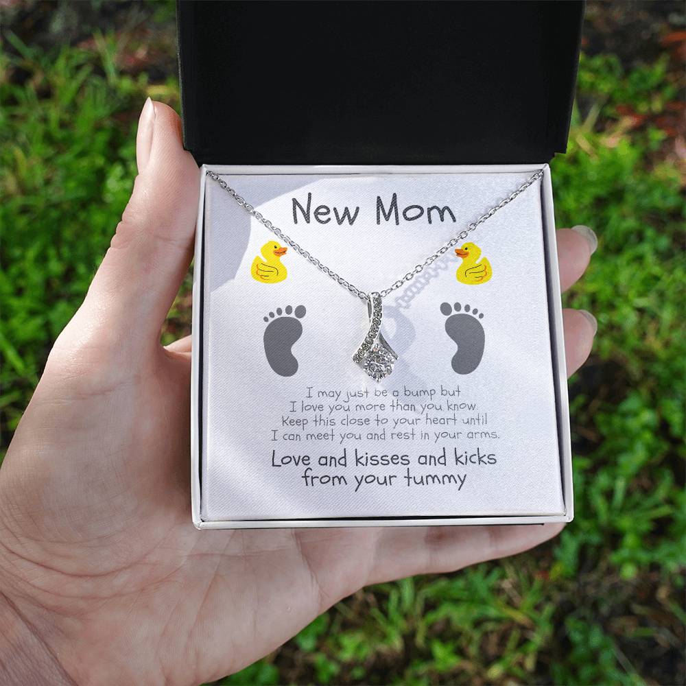 New Mom "Love and Kisses and Kicks" | Alluring Beauty Necklace