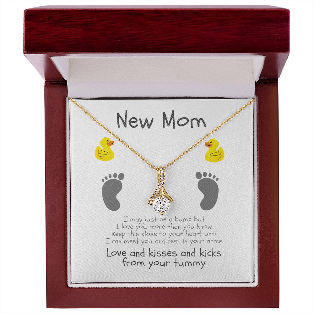 New Mom "Love and Kisses and Kicks" | Alluring Beauty Necklace