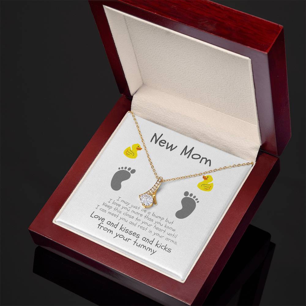 New Mom "Love and Kisses and Kicks" | Alluring Beauty Necklace