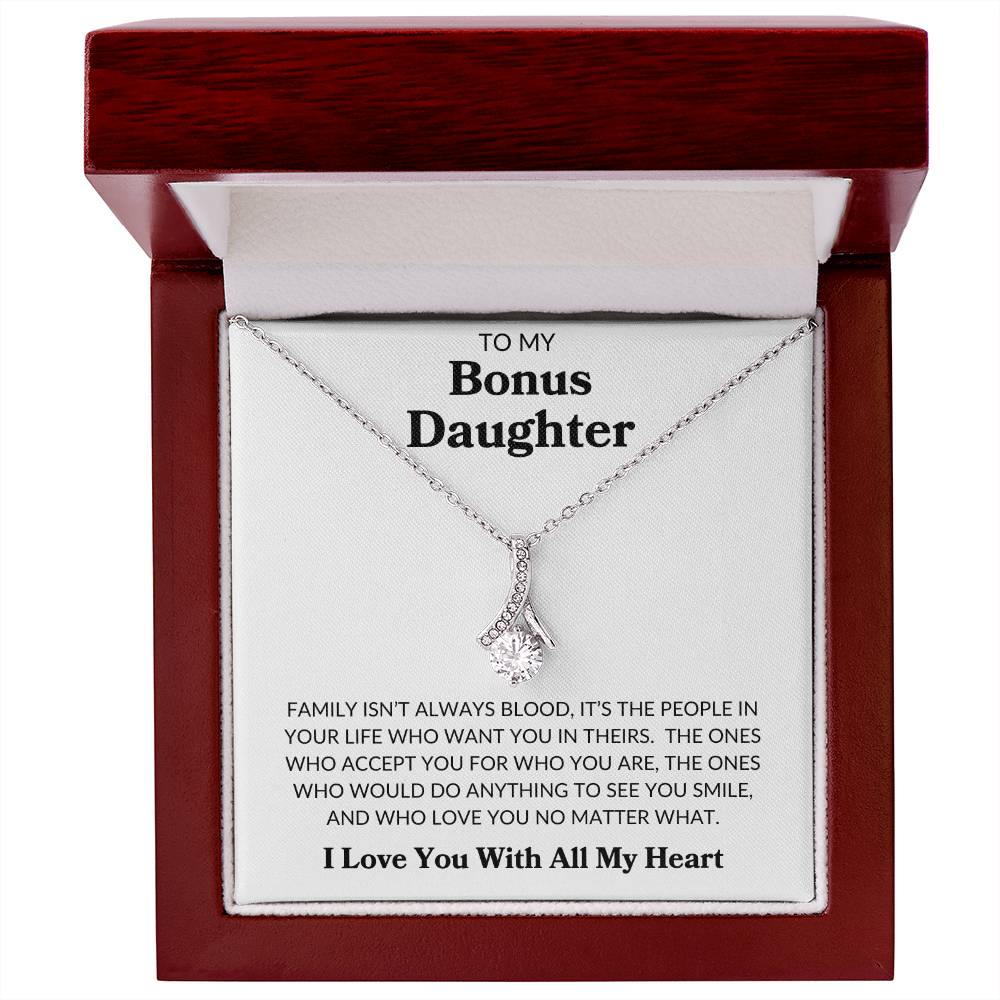 To My Bonus Daughter | Alluring Beauty Necklace - Shoptopia Jewelry