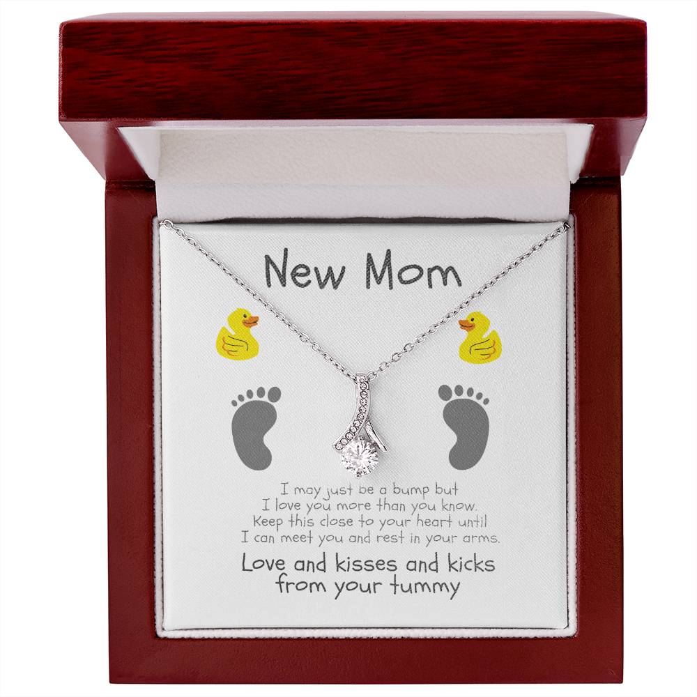 New Mom "Love and Kisses and Kicks" | Alluring Beauty Necklace