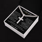 To My Son Love Mom | Cuban Chain with Cross | Personalization - Shoptopia Jewelry