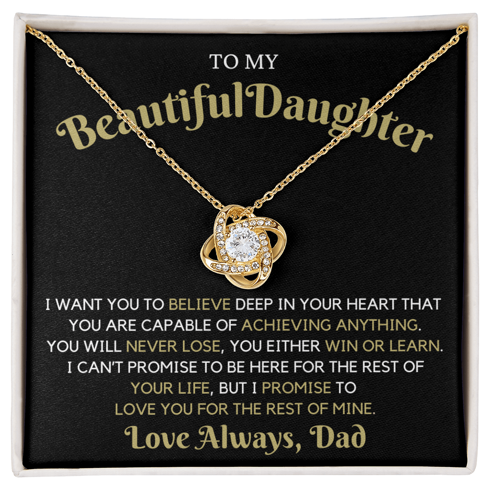 Daughter Love Dad "Believe" | Forever Love Necklace