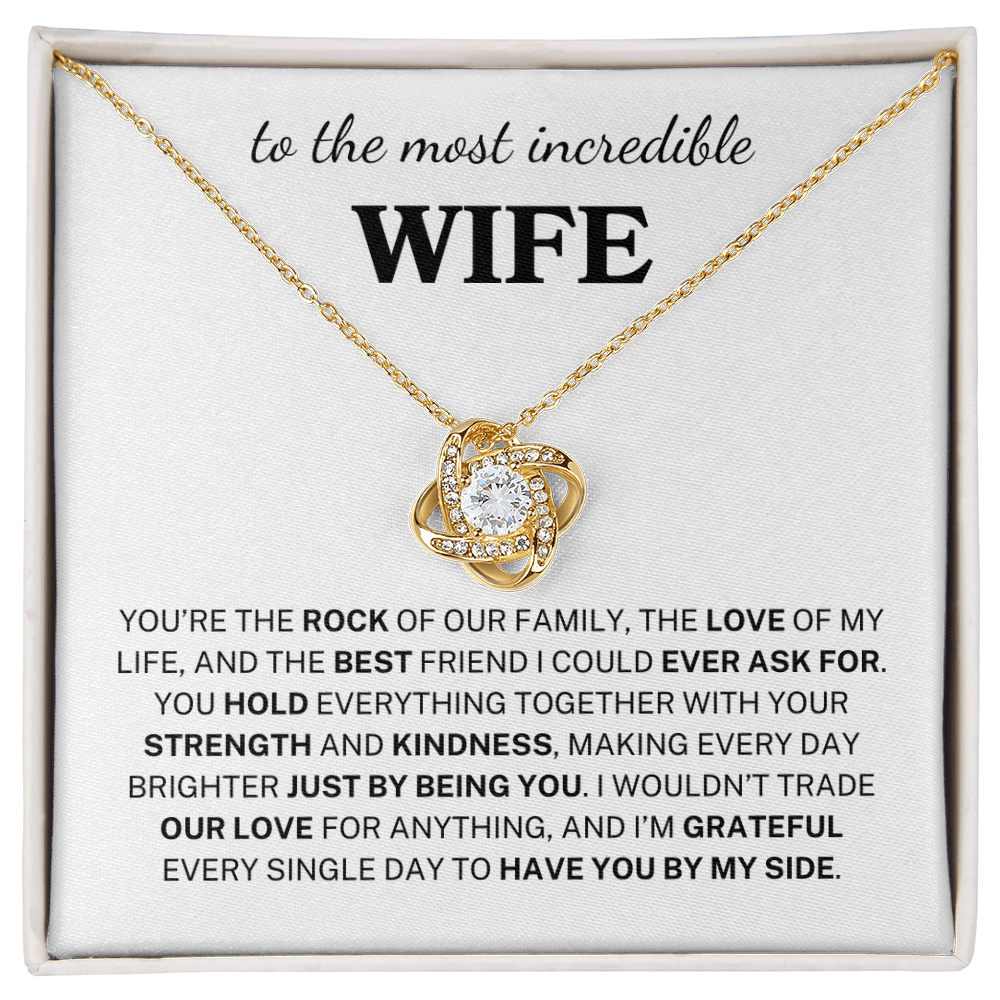 Wife "Have You By My Side" | Love Knot Necklace