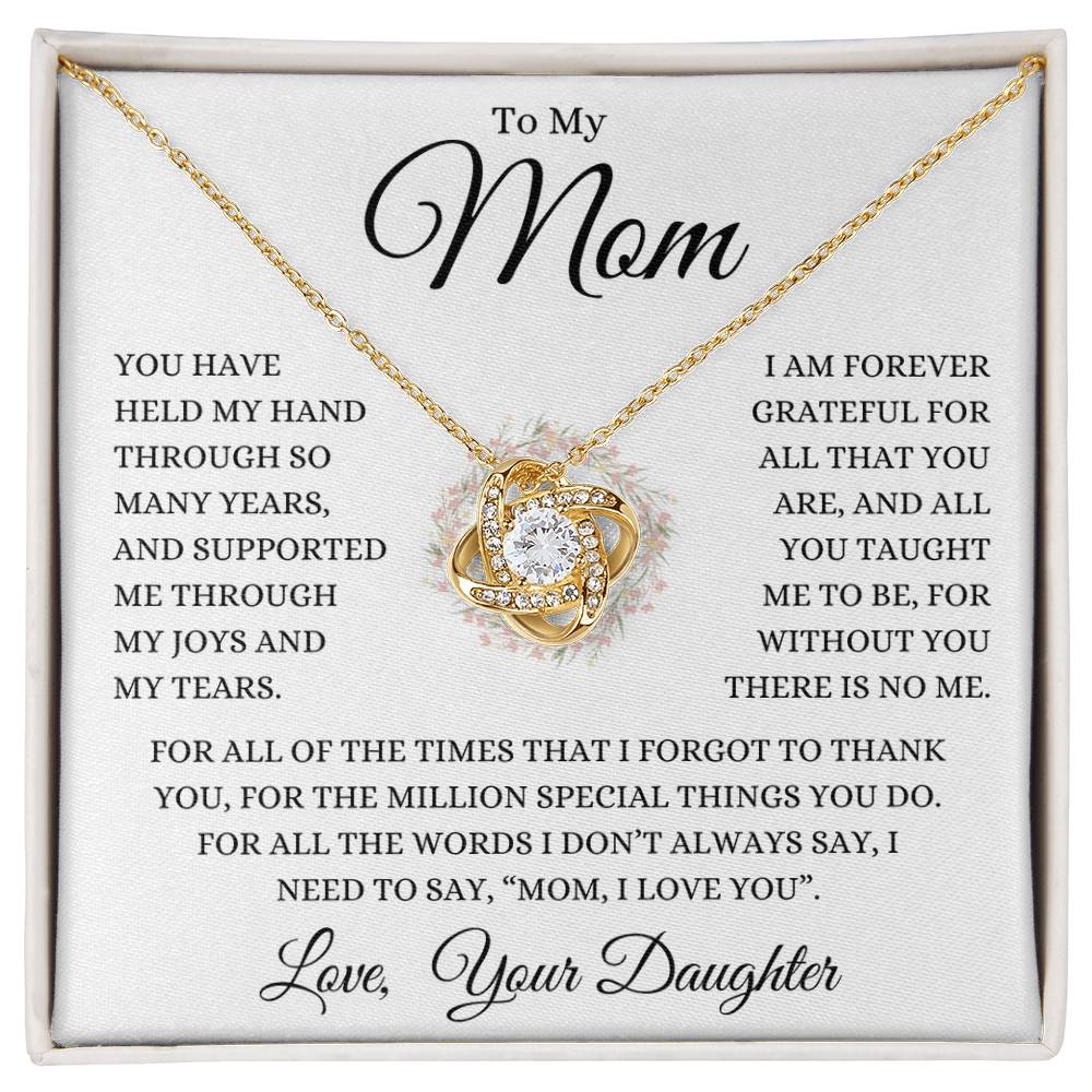 Mom Love Daughter "Million Special Things" | Love Knot Necklace